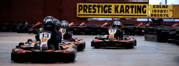 A Photo of kids Kart Racing at Prestige Indoor Karting